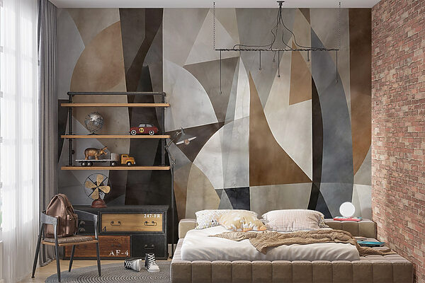 Wall with different colors and shapes Wall with different colors and shapes