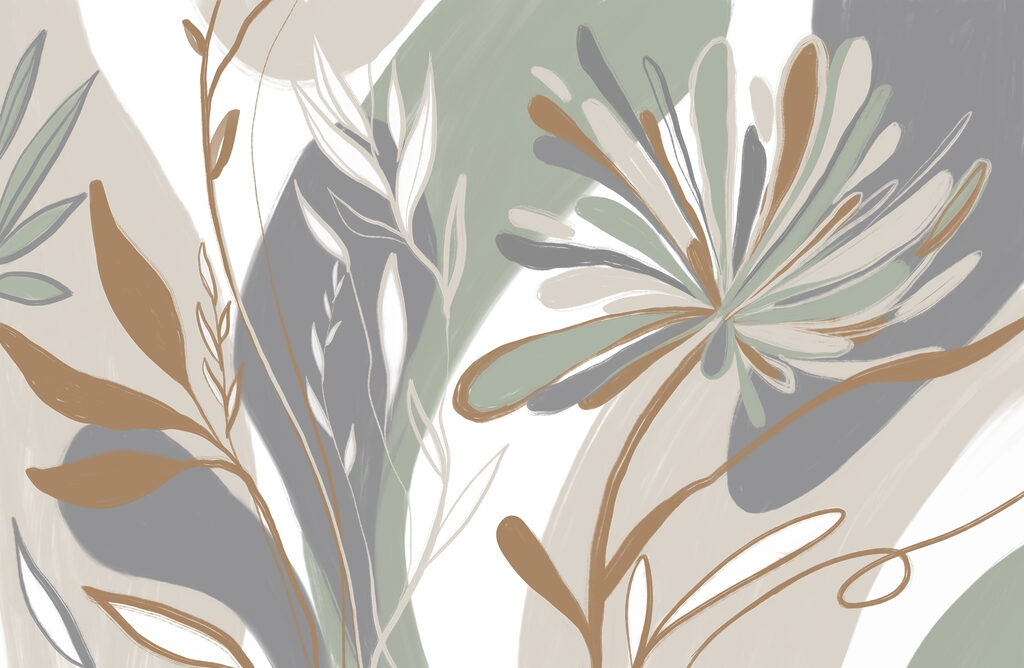 Nature-inspired abstract floral design. Nature-inspired abstract floral design.