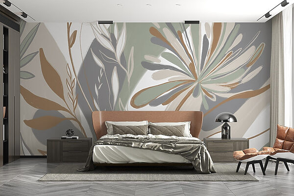 Nature-inspired abstract floral design. Nature-inspired abstract floral design.