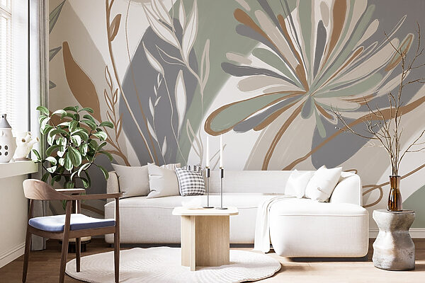 Nature-inspired abstract floral design. Nature-inspired abstract floral design.