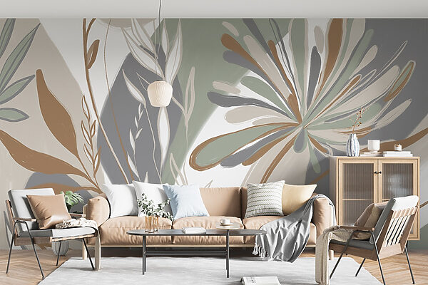 Nature-inspired abstract floral design. Nature-inspired abstract floral design.