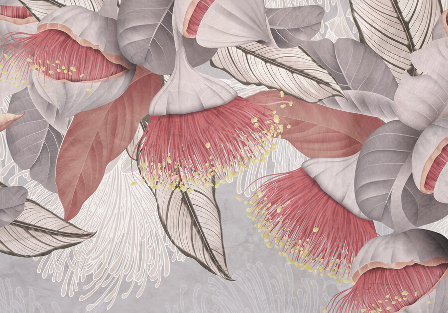 Delicate floral patterns in soft hues