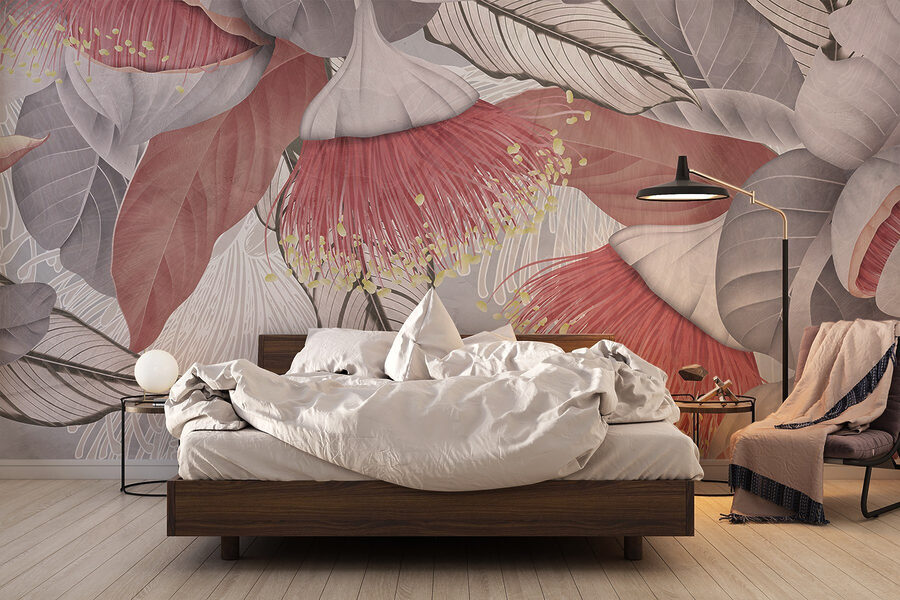 Delicate floral patterns in soft hues