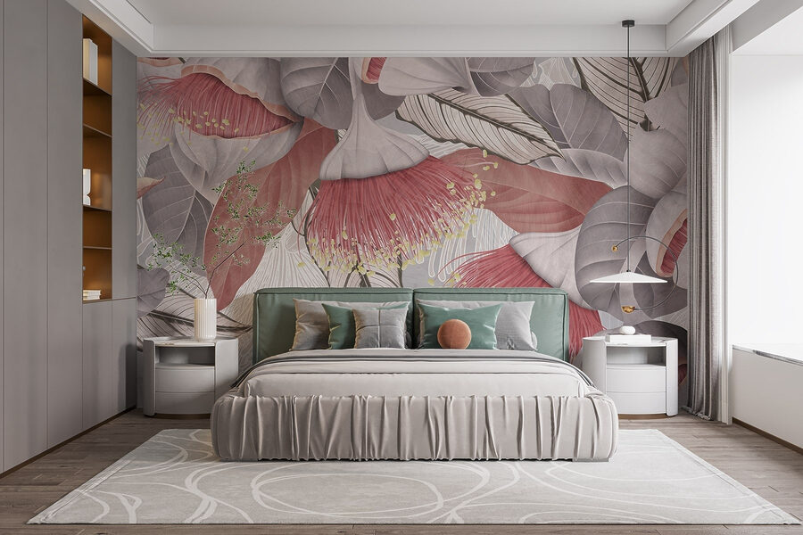 Delicate floral patterns in soft hues
