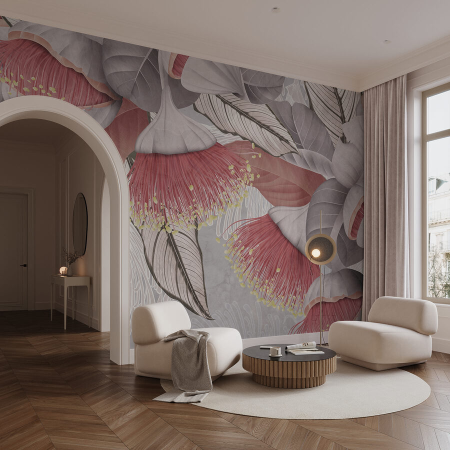Delicate floral patterns in soft hues