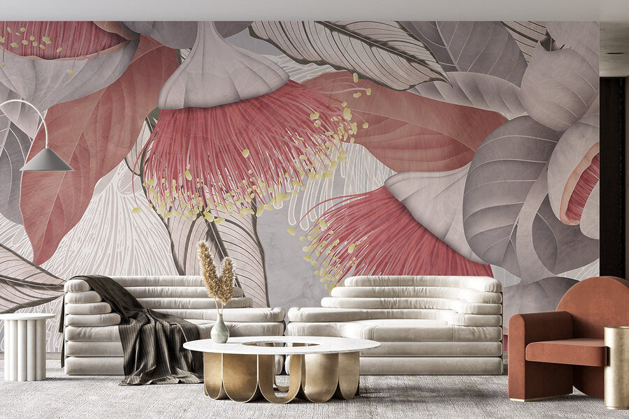 Delicate floral patterns in soft hues