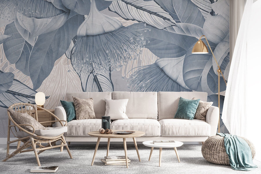 Wall murals Delicate leaves in soft hues. - Image 4