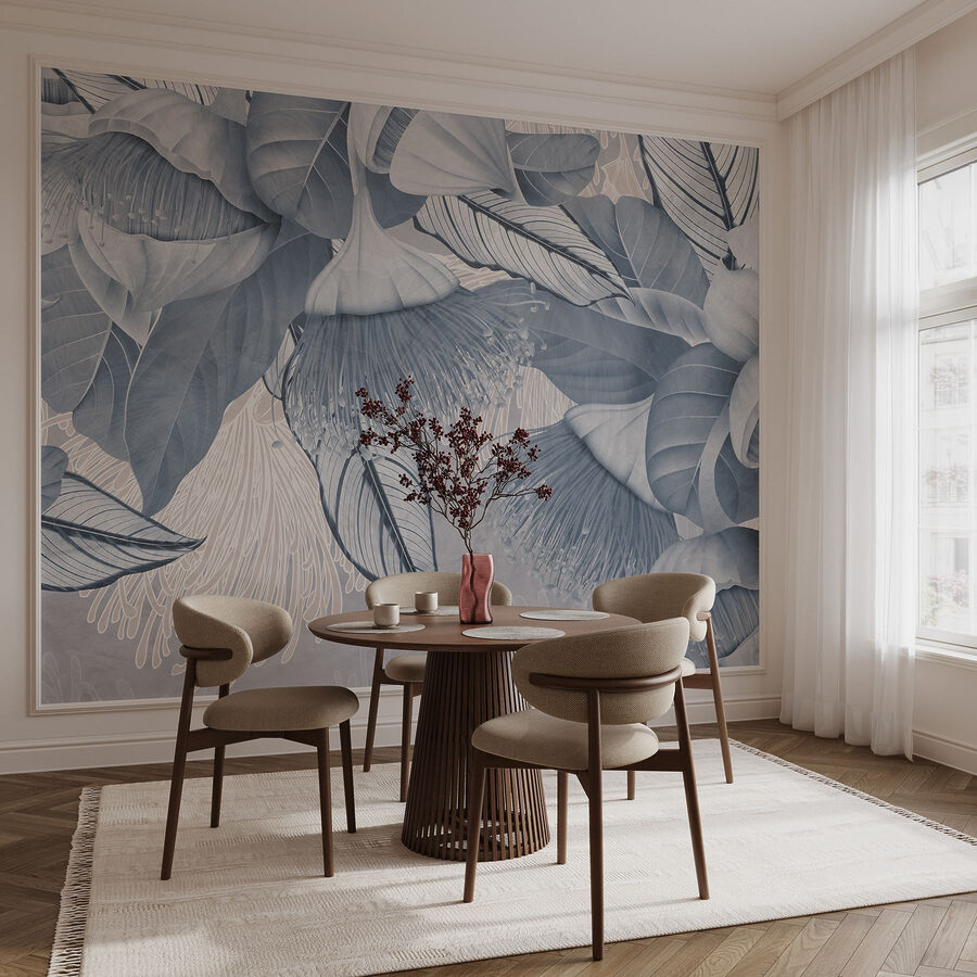 Wall murals Delicate leaves in soft hues. - Image 6
