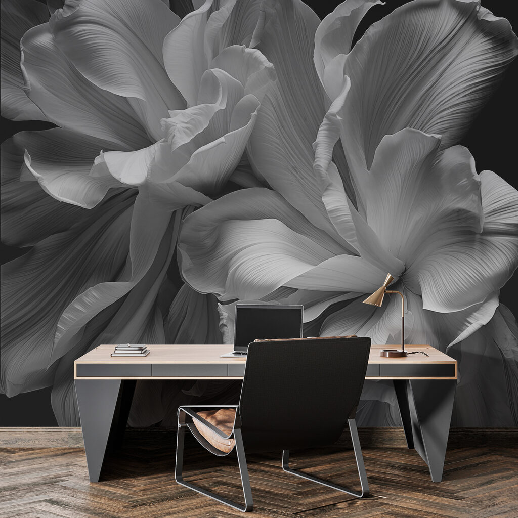 Floral elegance in monochrome hues Floral elegance in monochrome hues