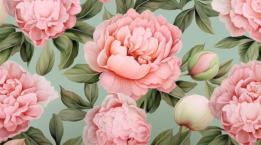 Beautiful blooms in soft pastel hues