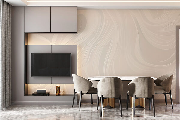 Wall murals Wall murals White and gray swirly pattern (SKU: w02574)