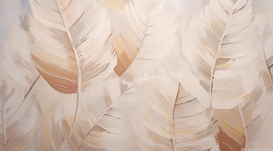 Gentle leaves in soft tones