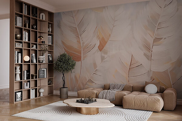 Gentle leaves in soft tones Gentle leaves in soft tones