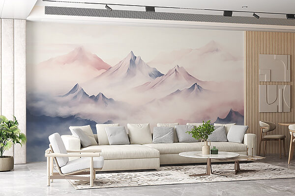 Mountain range with clouds Mountain range with clouds