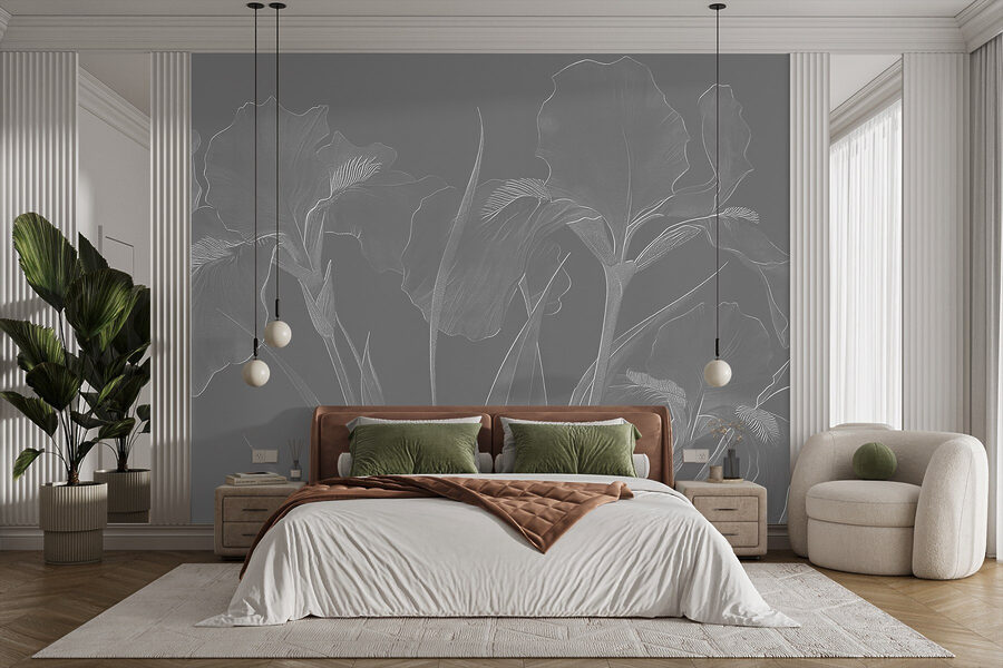 Elegant floral patterns in soft tones