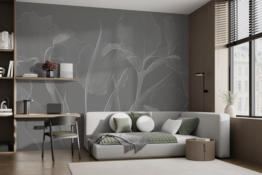Elegant floral patterns in soft tones
