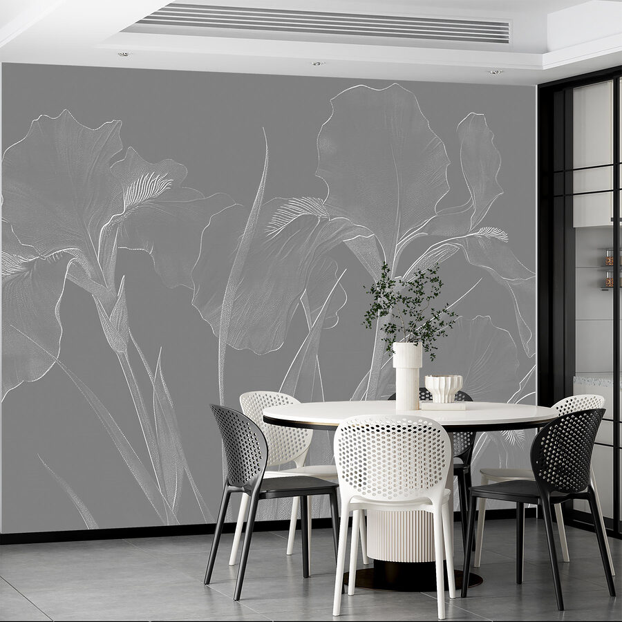 Elegant floral patterns in soft tones