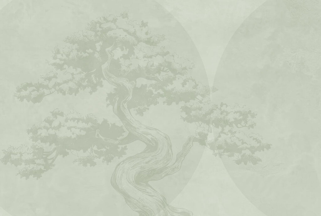 Tree with a curved trunk