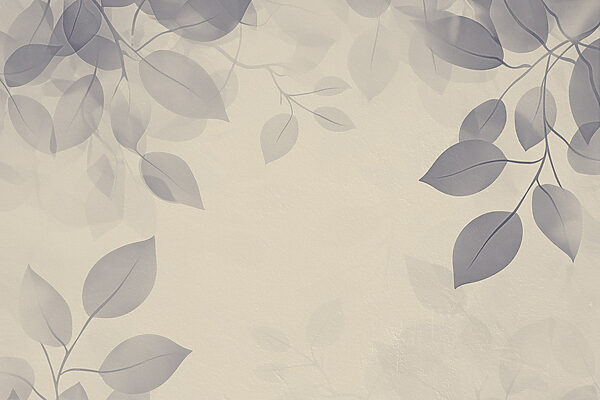 White background with leaves White background with leaves