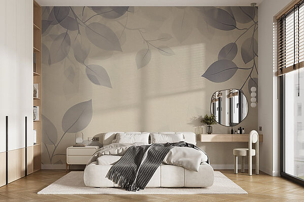 White background with leaves White background with leaves