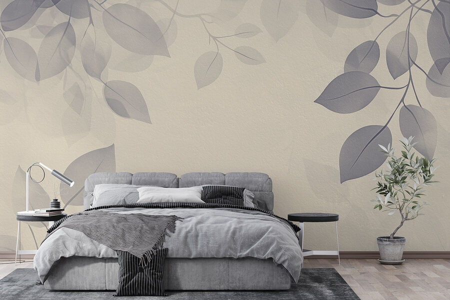 White background with leaves White background with leaves