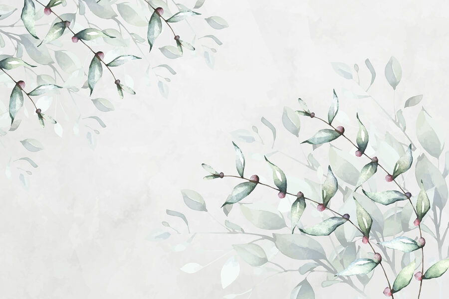 Delicate leaves on a soft background