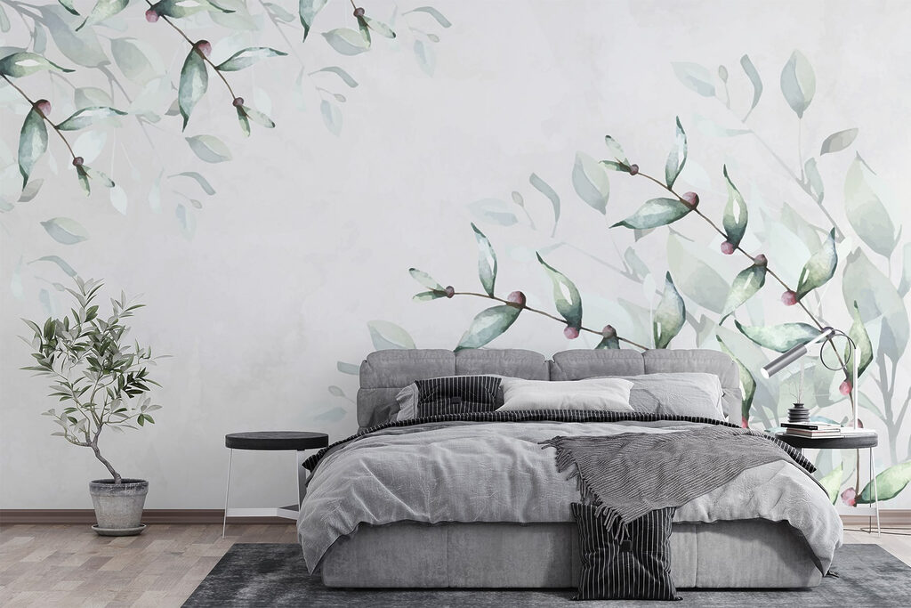 Delicate leaves on a soft background
