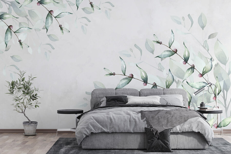 Delicate leaves on a soft background