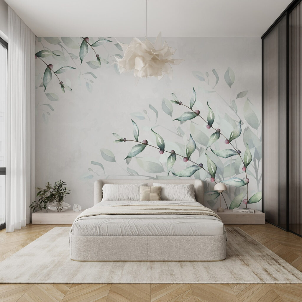 Delicate leaves on a soft background