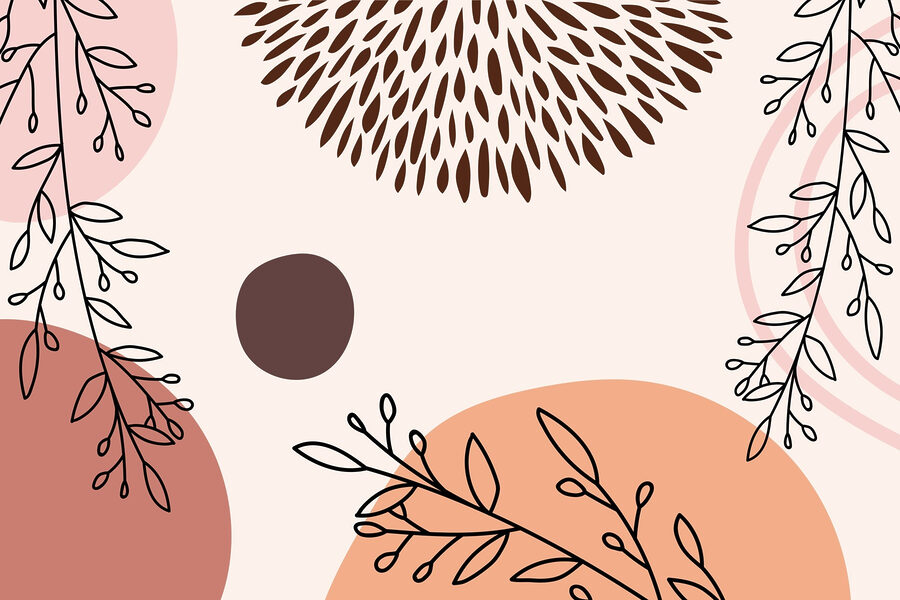 Wall murals Pattern of flowers and circles - Image 3