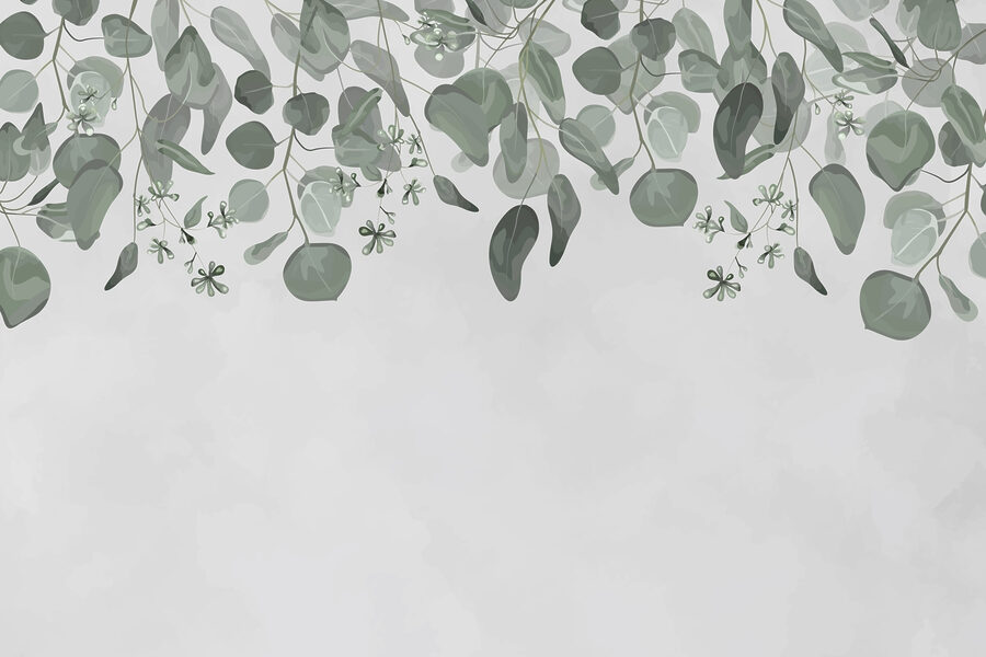 Wall murals Delicate leaves framing a soft backdrop - Image 3