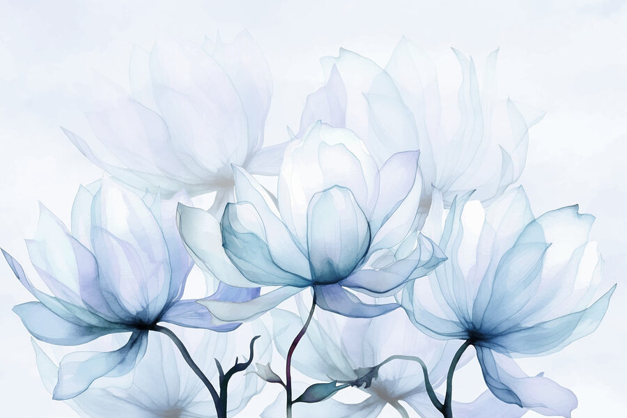 Wall murals Ethereal blooms in soft hues - Image 3