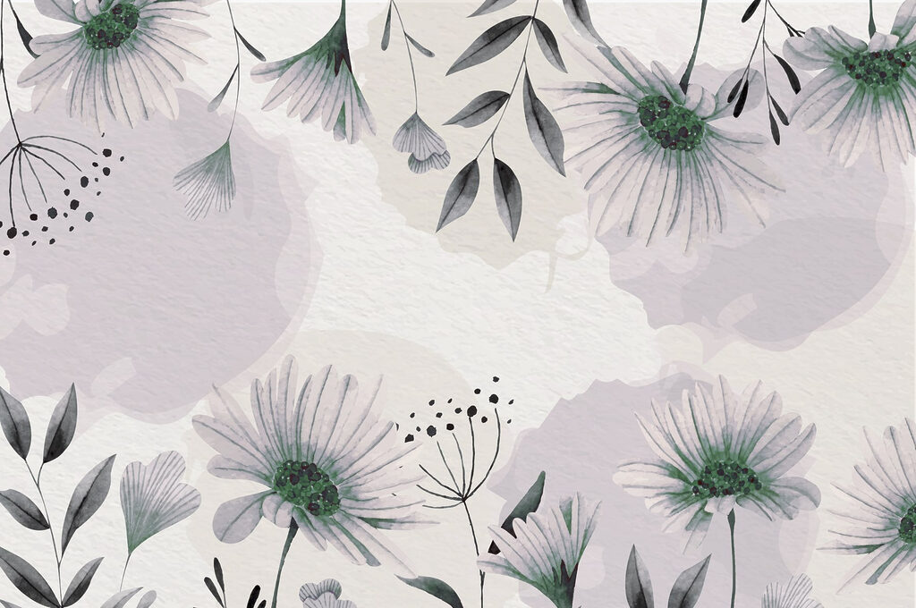 Delicate floral watercolor pattern design Delicate floral watercolor pattern design