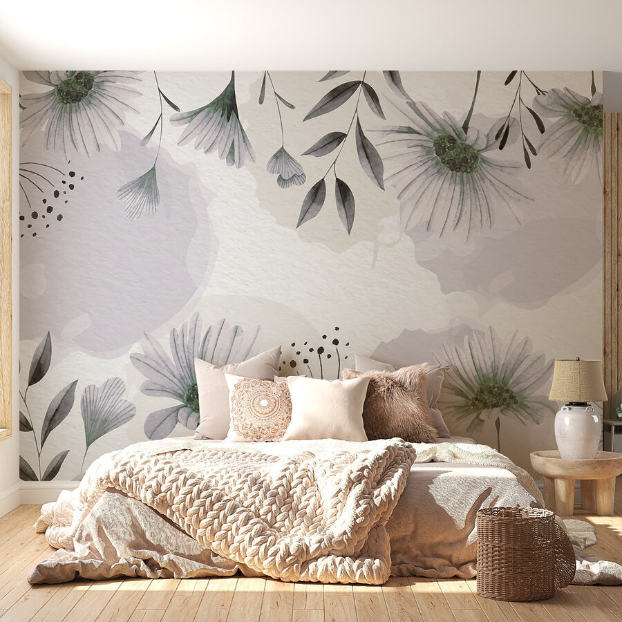 Delicate floral watercolor pattern design