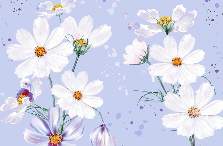 Group of white flowers Group of white flowers