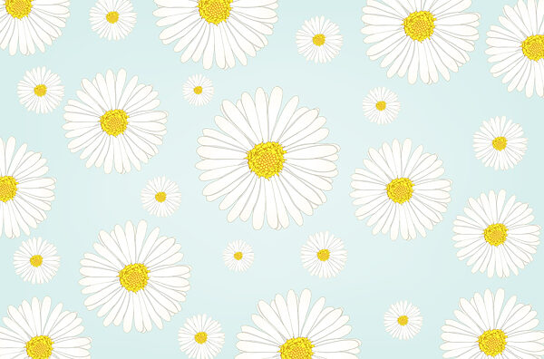 Pattern of white and yellow flowers Pattern of white and yellow flowers