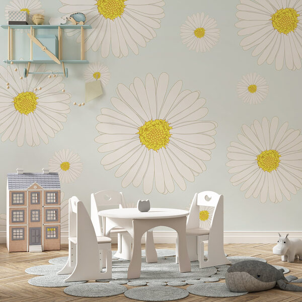Pattern of white and yellow flowers Pattern of white and yellow flowers