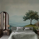 Wall mural Tree on a hill