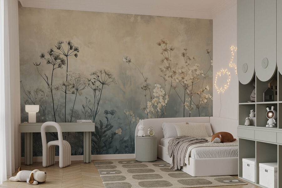 Soft hues of tranquil blossoms.