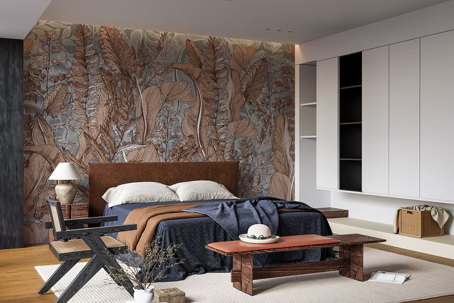 Natural patterns in earth tones.