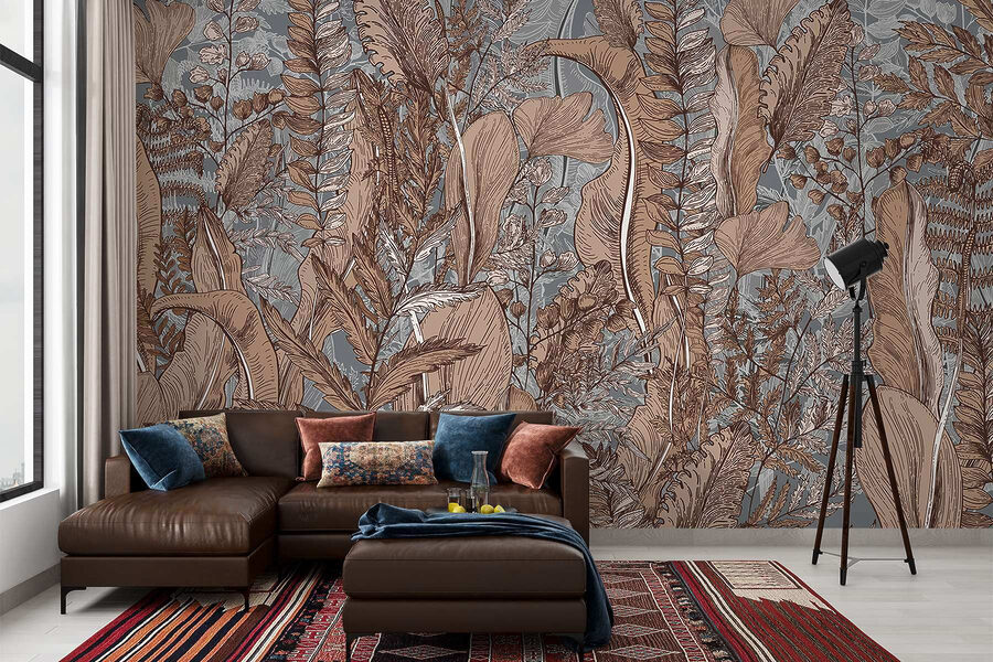 Natural patterns in earth tones.