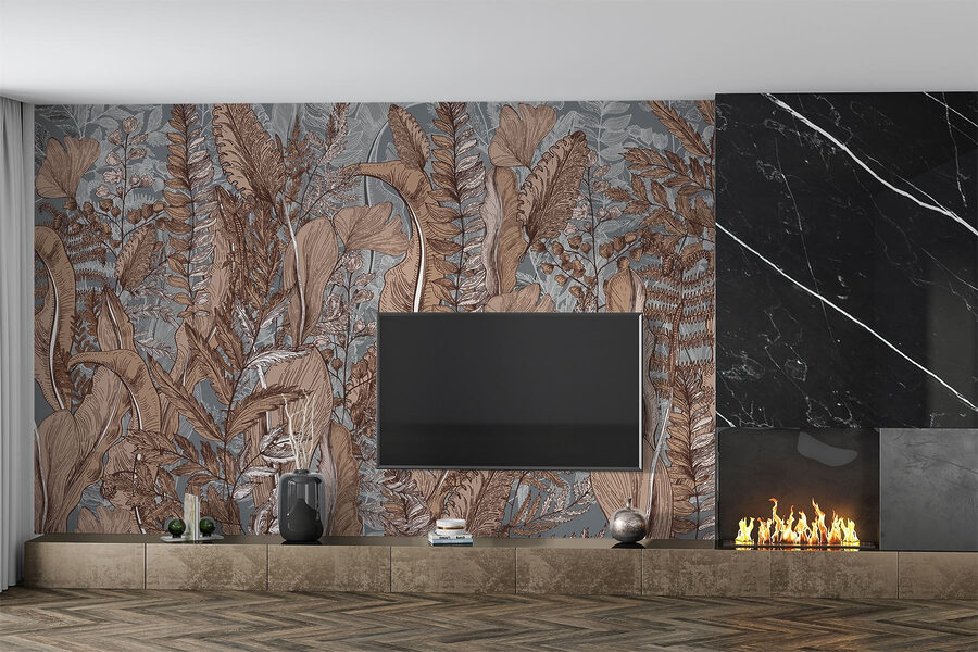 Natural patterns in earth tones.