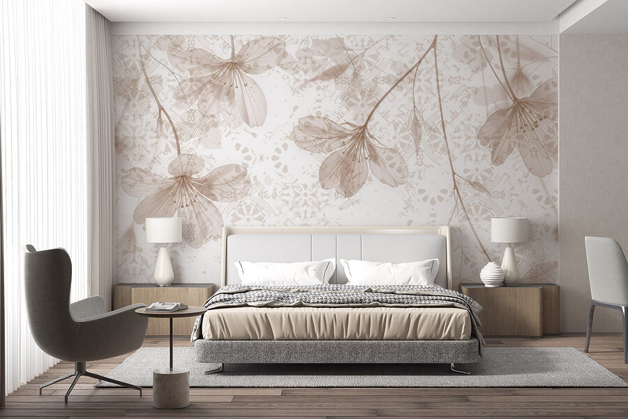 Delicate flowers in soft hues.