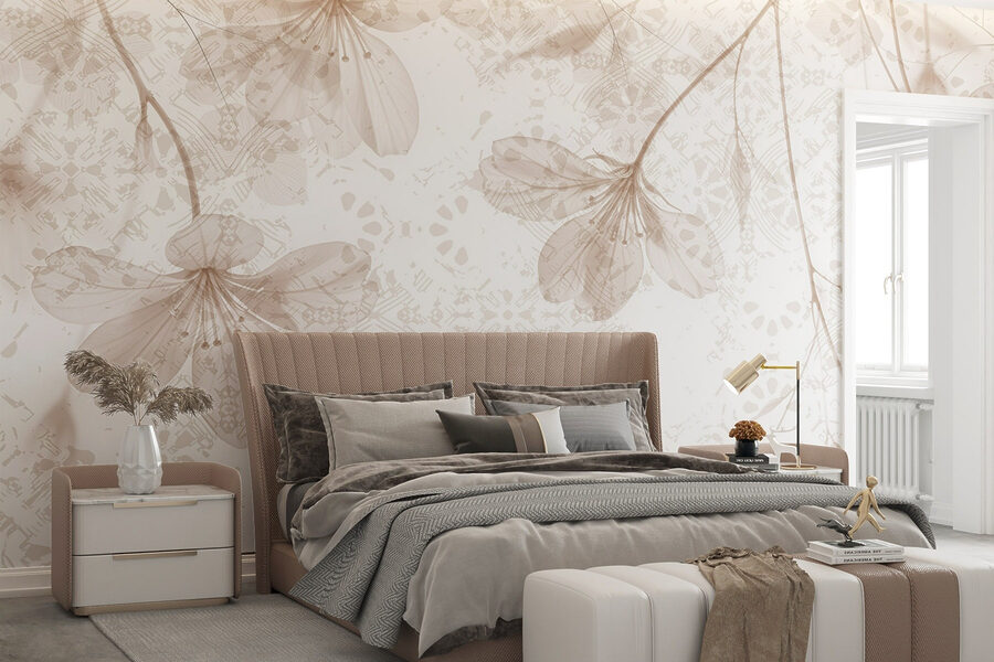 Delicate flowers in soft hues.
