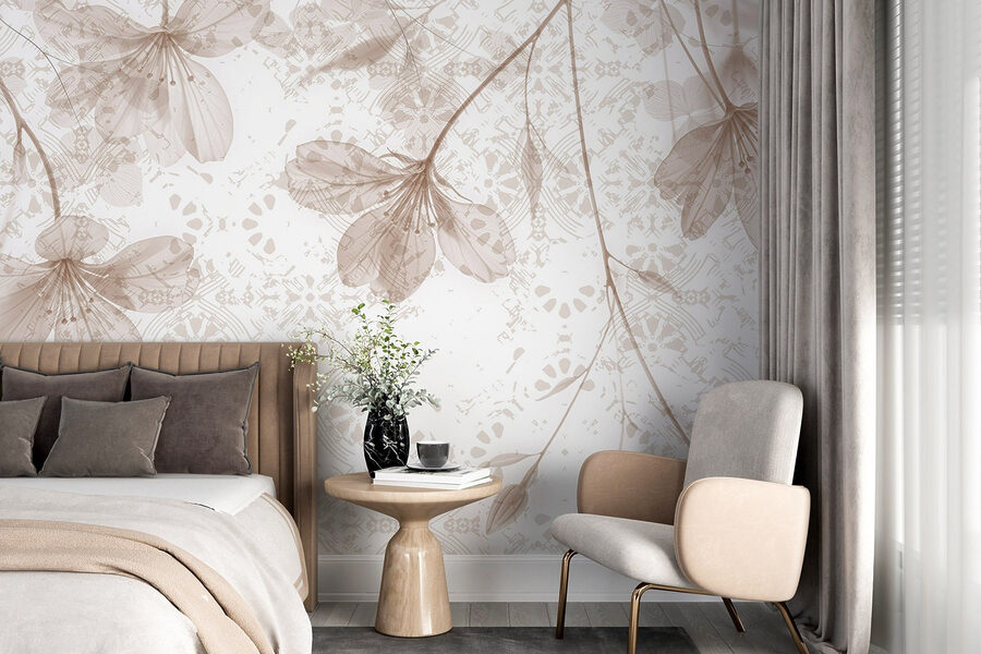 Delicate flowers in soft hues.