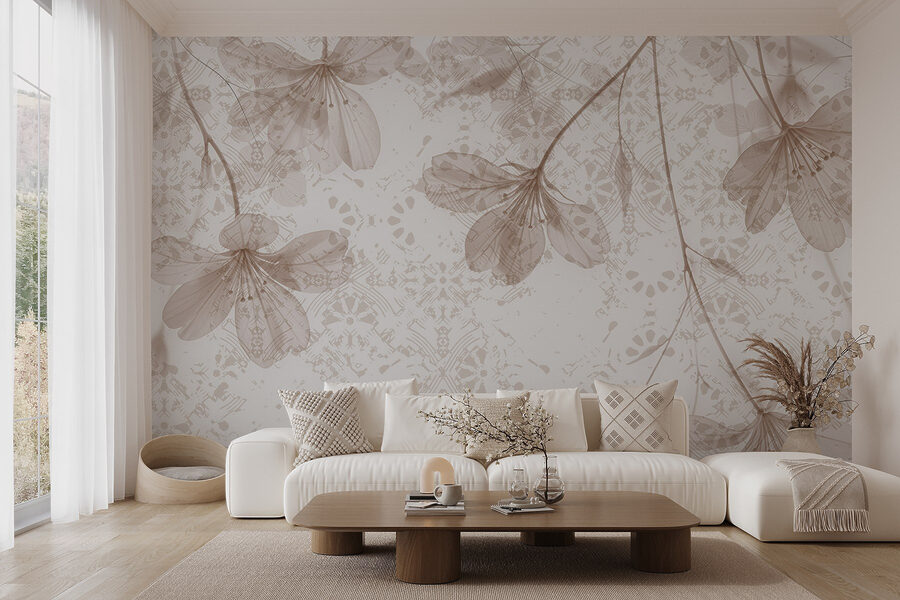 Delicate flowers in soft hues.