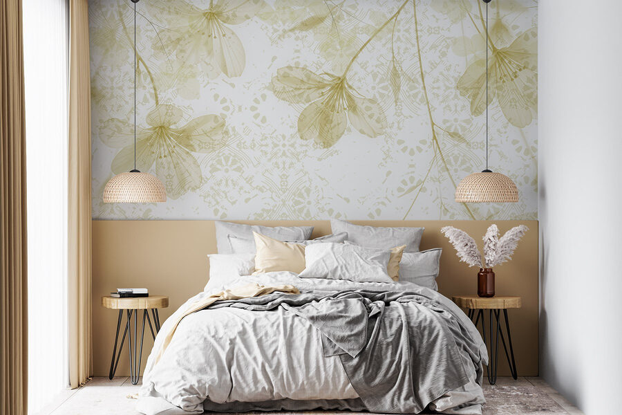 Delicate blooms in soft pastels.
