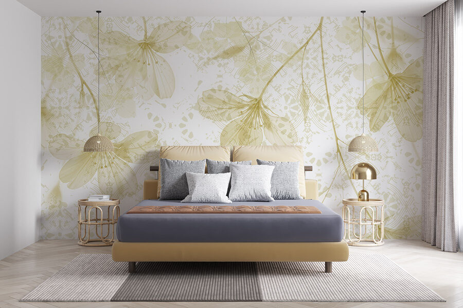 Delicate blooms in soft pastels.