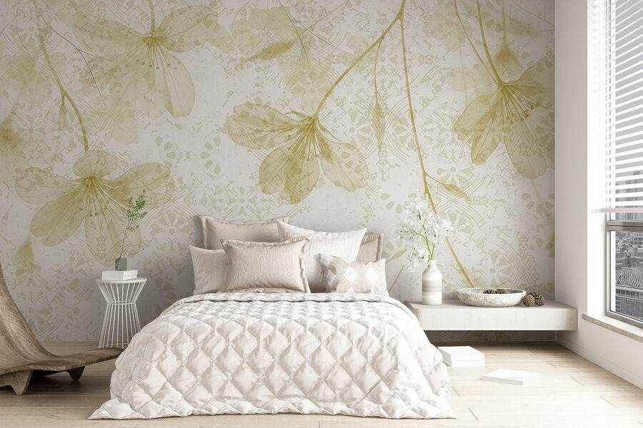 Delicate blooms in soft pastels.
