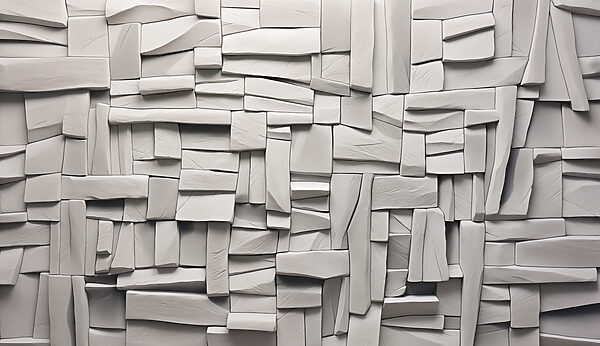 White wall with rectangles White wall with rectangles